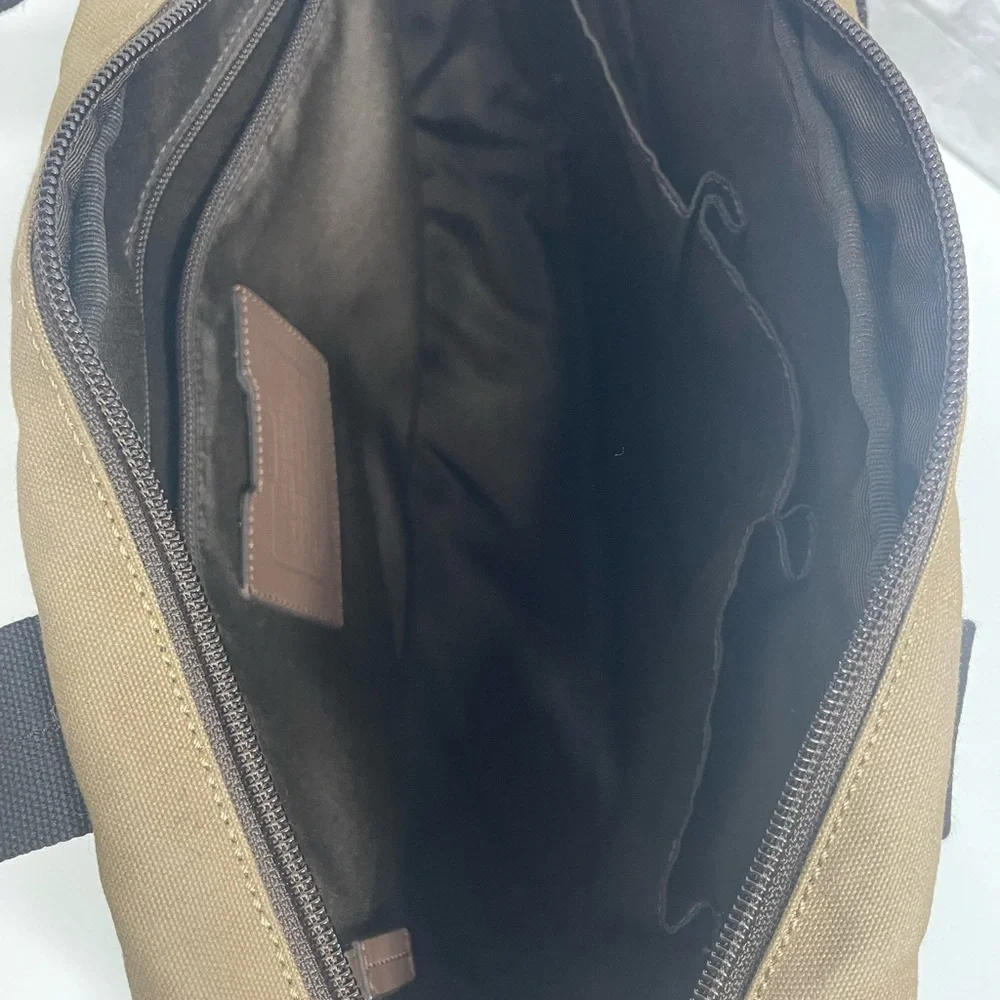 Coach Messenger Bag Brown Leather & Canvas Camden Briefcase Men’s Travel NWOT